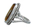 Twisted Sterling Silver Navajo Tiger Eye Ring Size 8-1/4 AX123963